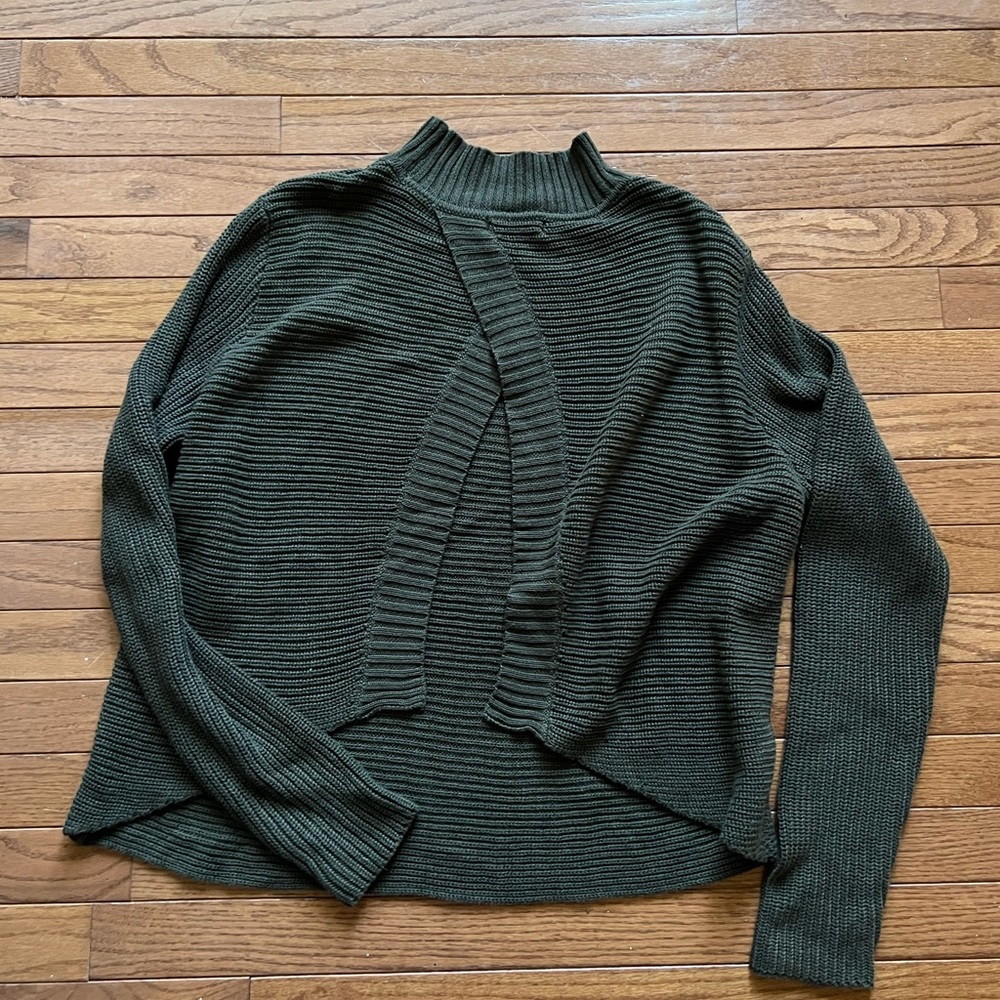 Open Back Green Sweater